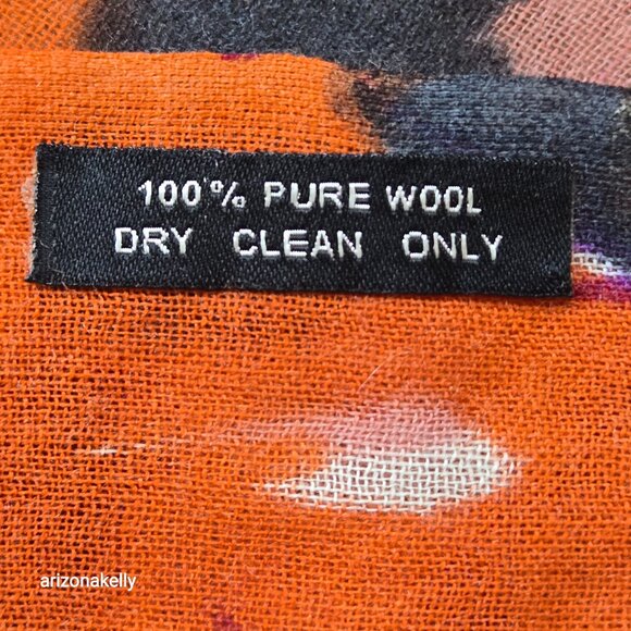 Woven Wool Lightweight Floral Scarf - Picture 4 of 8